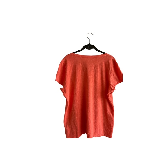 Tommy Hilfiger Short Sleeve V-Neck T-Shirt-Orange-Size 2XL - Picture 2 of 5